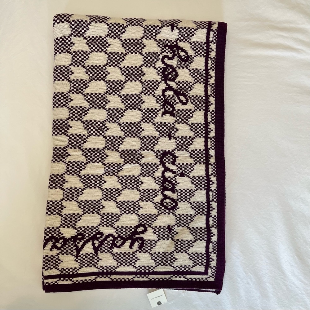 Anthropologie NWT #1 “Sold Out” Violette Cotton Knit Throw - Picture 6 of 15